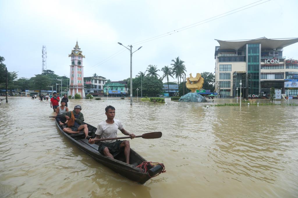 緬甸部分地區(qū)遭遇強(qiáng)降雨