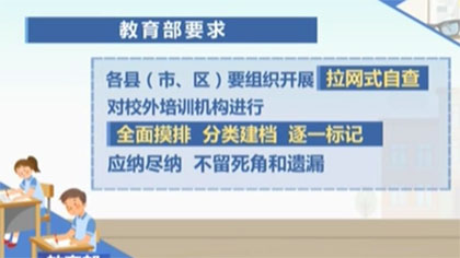 教育部：11月15日前形成各地區(qū)校外培訓機構底數