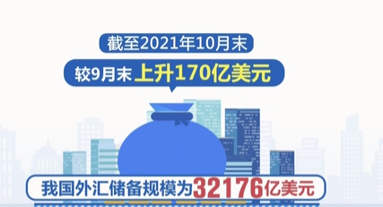 國家外匯管理局：10月末中國外匯儲備規(guī)模為32176億美元